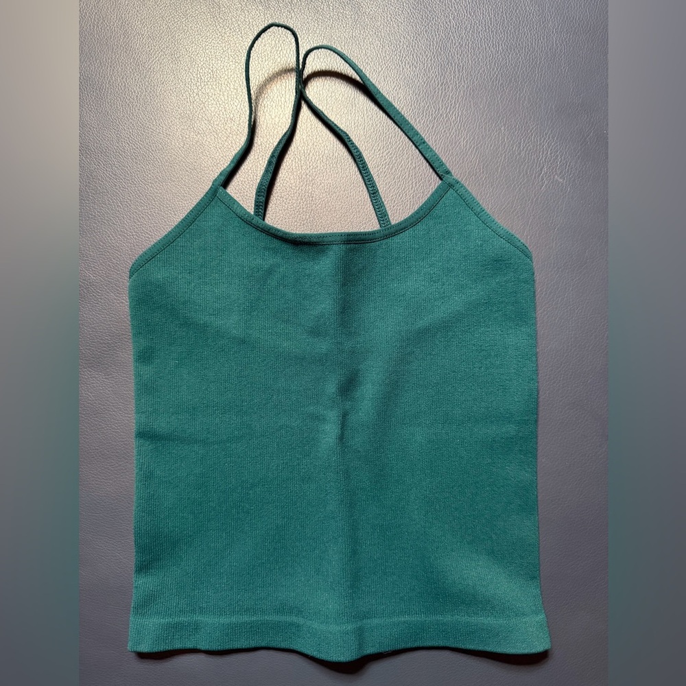 NWOT Free People Intimately Brami-Style Ribbed Tank in Green Size XS/S